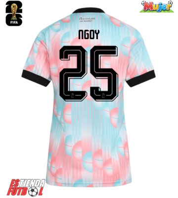 Bélgica Nathan Ngoy #25 Segunda Equipación Mujer Mundial 2026 Manga Corta
